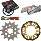 Kettensatz Stealth gold für: KAWASAKI KX125 03-03 13-51-110 DID520ZVM-X(S&S) Niet