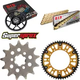 Kettensatz Stealth gold für: KAWASAKI KX125 03-03 13-51-110 DID520ZVM-X(G&G) Niet