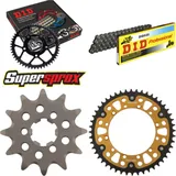Kettensatz Stealth gold für: KAWASAKI KX125 98-99 12-48-112 DID520 Clip