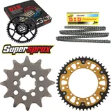 Kettensatz Stealth gold für: KAWASAKI KX125 98-99 12-48-112 DID520NZ Clip