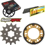 Kettensatz Stealth gold für: KAWASAKI KX250 94-96 14-49-112 DID520 Clip