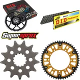 Chain Kit Stealth gold for: KAWASAKI KX250 05-06 13-51-116 DID520 Clip