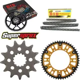 Kettensatz Stealth gold für: KAWASAKI KX250 05-06 13-51-116 DID520NZ Clip