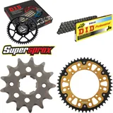Kettensatz Stealth gold für: KAWASAKI KX250 97-98 13-49-114 DID520 Clip