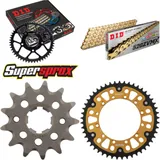 Kettensatz Stealth gold für: KAWASAKI KX250 97-98 13-49-114 DID520ZVM-X(G&G) Endlos