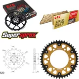 Kettensatz Stealth gold für: KAWASAKI EL250 88-96 14-44-114 DID520ERT2(G&G) Clip
