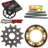 Kettensatz Stealth gold für: KAWASAKI KX250 F 04-05 13-48-114 DID520NZ Clip