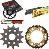 Kettensatz Stealth gold für: KAWASAKI KX250 F 06-10 13-48-112 DID520 Clip