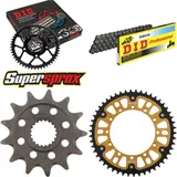 Kettensatz Stealth gold für: KAWASAKI KX250 F 11-15 13-50-114 DID520 Clip