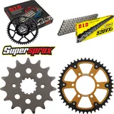 Kettensatz Stealth gold für: KAWASAKI ZXR400 91-99 15-45-110 DID520VX3 Clip