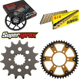 Kettensatz Stealth gold für: KAWASAKI ZXR400 91-99 15-45-110 DID520VX3(G&B) Niet