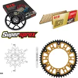Kettensatz Stealth gold für: KAWASAKI KLX450 R 07-15 13-50-116 DID520ERT2(G&G) Clip