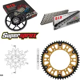 Kettensatz Stealth gold für: KAWASAKI KLX450 R 07-15 13-50-116 DID520ZVM-X Niet