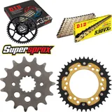 Kettensatz Stealth gold für: KAWASAKI GPX600 R 88-99/GPZ6 15-39-102 DID530VX3(G&B) Endlos
