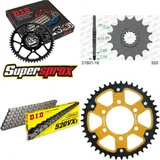 Kettensatz Stealth gold für: KAWASAKI ZX-6R /RR 09-12/ZX- 16-43-112 DID520VX3 Niet
