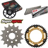 Kettensatz Stealth gold für: KAWASAKI KLX650 C 93-95/KLX6 15-43-112 DID520ZVM-X Endlos