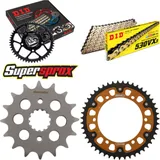 Kettensatz Stealth gold für: KAWASAKI GPX750R 87-90 16-47-110 DID530VX3(G&B) Endlos