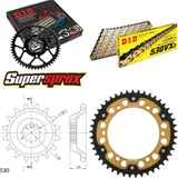 Kettensatz Stealth gold für: KAWASAKI ZZR1100 90-92 17-45-110 DID530VX3(G&B) Niet
