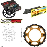 Kettensatz Stealth gold für: HUSQVARNA CR125 09-13 13-50-112 DID520 Clip