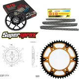 Chain Kit Stealth gold for: HUSQVARNA SM125 S 00-06 14-49-114 DID520NZ Clip
