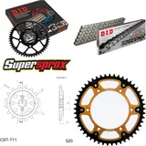 Kettensatz Stealth gold für: HUSQVARNA SM125 S 00-06 14-49-114 DID520ZVM-X Endlos