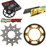 Chain Kit Stealth gold for: HUSQVARNA TC250 06-08 12-50-116 DID520 Clip