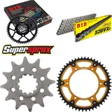 Kettensatz Stealth gold für: HUSQVARNA TC250 06-08 12-50-116 DID520VX3 Clip