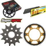 Kettensatz Stealth gold für: SUZUKI RM250 89-92/RM250 94- 13-49-112 DID520 Clip