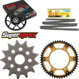 Kettensatz Stealth gold für: SUZUKI RM125 92-93/RM125 00- 13-49-114 DID520NZ Clip