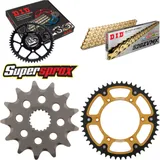 Kettensatz Stealth gold für: SUZUKI RM125 92-93/RM125 00- 13-49-114 DID520ZVM-X(G&G) Niet