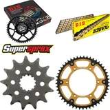 Kettensatz Stealth gold für: SUZUKI DR-Z 250 01-10 13-49-112 DID520VX3(G&B) Endlos