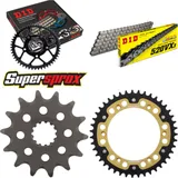 Kettensatz Stealth gold für: SUZUKI DR350 S 90-93 14-43-108 DID520VX3 Niet