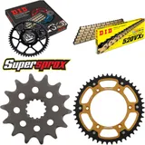 Kettensatz Stealth gold für: SUZUKI DR350 [US] 90-93 14-47-110 DID520VX3(G&B) Endlos