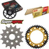 Chain Kit Stealth gold for: SUZUKI DR350 SE 96-96/DR350 15-43-108 DID520ERT2(G&G) Clip