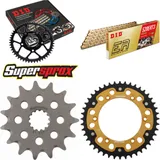 Kettensatz Stealth gold für: SUZUKI DR350 [US] 94-99/DR35 15-44-112 DID520ERT2(G&G) Clip