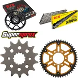 Kettensatz Stealth gold für: SUZUKI GS500 E int. Ø76mm 14-50-108 DID530VX3 Endlos