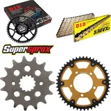 Kettensatz Stealth gold für: SUZUKI GSF600 Bandit /S 00-0 15-47-112 DID530VX3(G&B) Niet