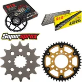 Kettensatz Stealth gold für: SUZUKI GSX750 EF 84-88/GSX75 14-43-114 DID530VX3 Niet