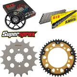 Kettensatz Stealth gold für: SUZUKI GSF1250 A /SA Bandit 18-43-118 DID530VX3 Niet
