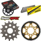 Kettensatz Stealth gold für: SUZUKI GSX1200 Inazuma 99-00 15-44-112 DID530VX3 Endlos