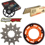 Kettensatz Stealth orange für: KTM SX60 98-99/SX65 00-01 13-48-112 DID420NZ3(G&B) Clip