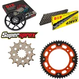 Kettensatz Stealth orange für: KTM SX85 19``/16`` 03-17 14-49-122 DID428VX Endlos