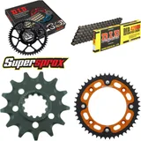 Kettensatz Stealth orange für: KTM SX85 17``/14`` 18- 13-46-120 DID428HD Clip