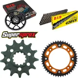 Kettensatz Stealth orange für: KTM SX85 17``/14`` 18- 13-46-120 DID428VX Niet