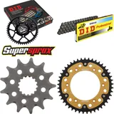 Kettensatz Stealth gold für: KTM 125 LC2 97-00/Sting 125 13-45-110 DID520 Clip