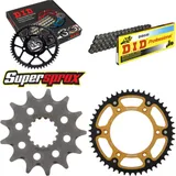 Kettensatz Stealth gold für: KTM SX250 03-03/SX250 2T 04- 13-48-114 DID520 Clip