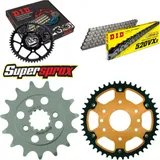 Kettensatz Stealth orange für: KTM Duke 13-15/RC 390 13-15 15-45-114 DID520VX3 Niet