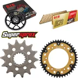 Kettensatz Stealth gold für: KTM SXC400 Tiainen Replica 9 14-45-118 DID520ERT2(G&G) Clip