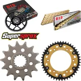Kettensatz Stealth gold für: KTM SXC400 Tiainen Replica 9 14-45-118 DID520ZVM-X(G&G) Niet