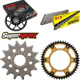 Kettensatz Stealth gold für: KTM SX525 Racing 2T 03-03/SX 14-48-114 DID520VX3 Endlos